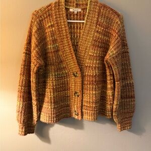 Button-Up Sweater - Orange